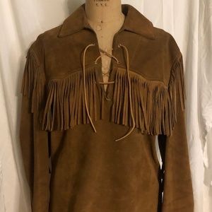 Vintage Suede Fringe Jacket - Medium